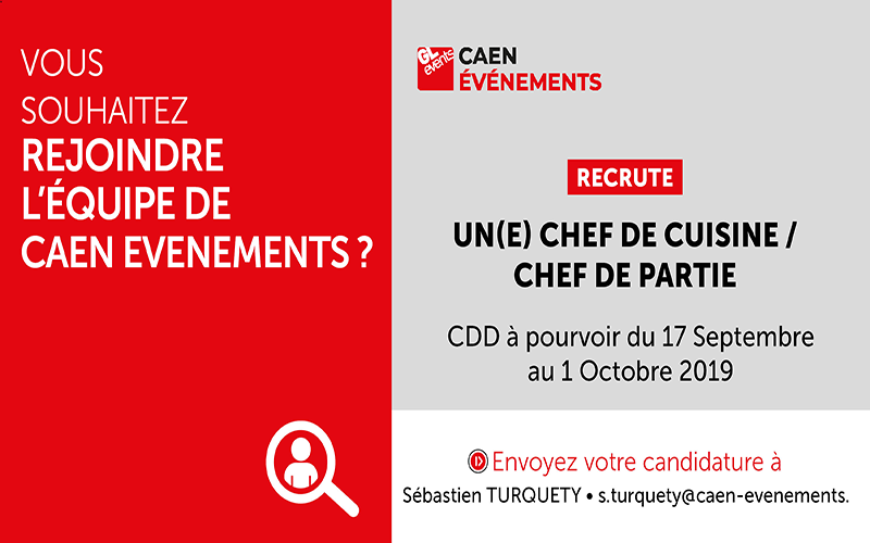 Recrutement : Un(e) chef de cuisine / chef de partie 